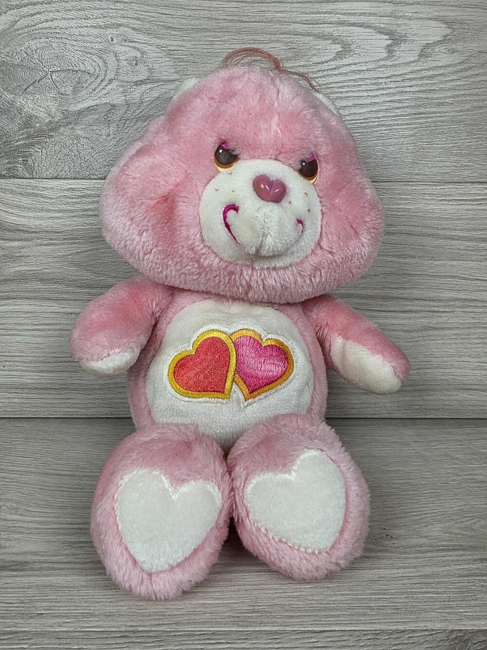 Care Bears Bear-A-Lot Bear Plush Kenner Taiwan Character Embroidered Vtg SU29